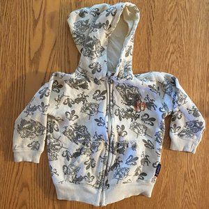 Boy's Sz 4T Carter's Cream/Brown Heirloom Hoodie